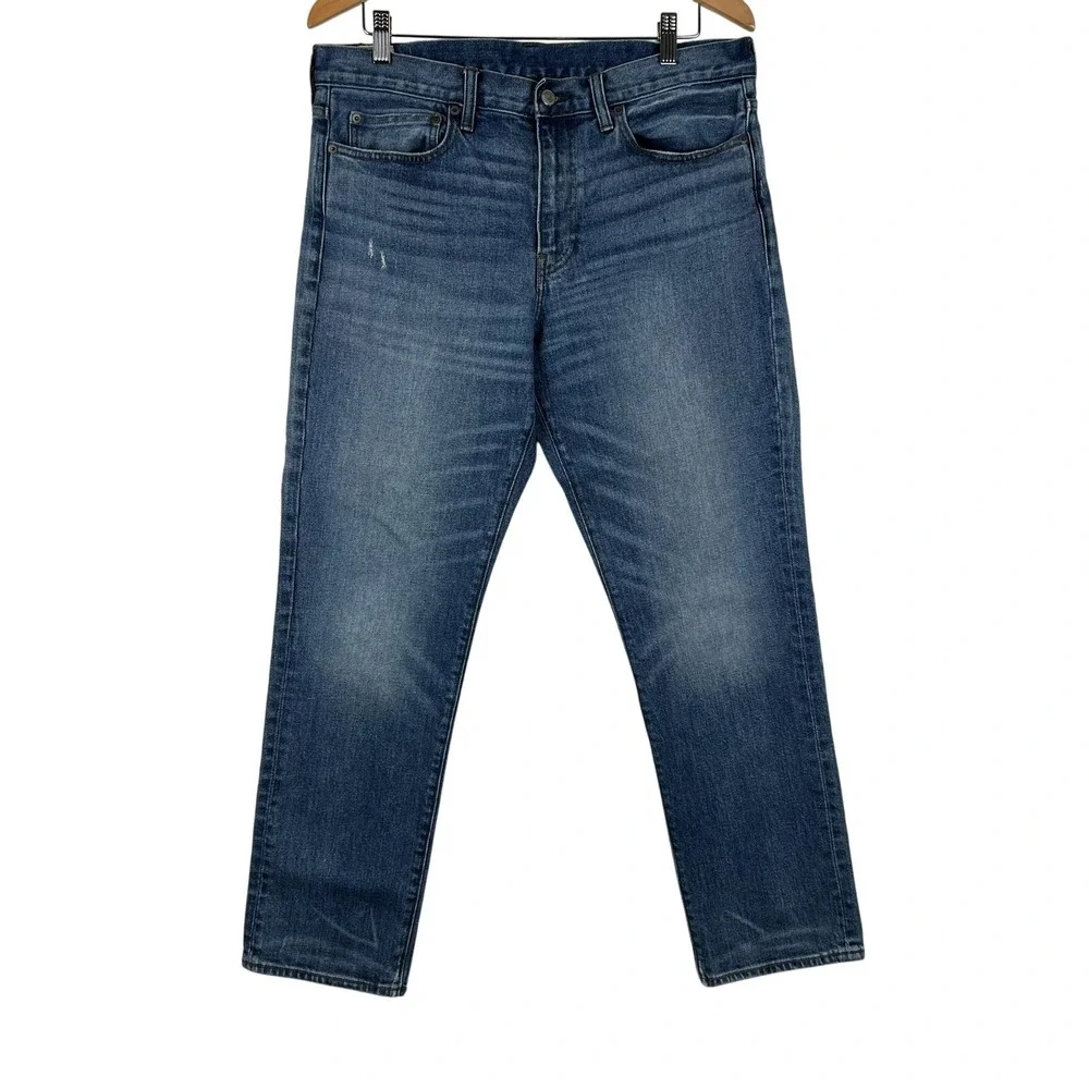 J Crew 770 Jean Men 34x30 Straight‎ Fit Dark Wash Blue Classic Denim J.Crew